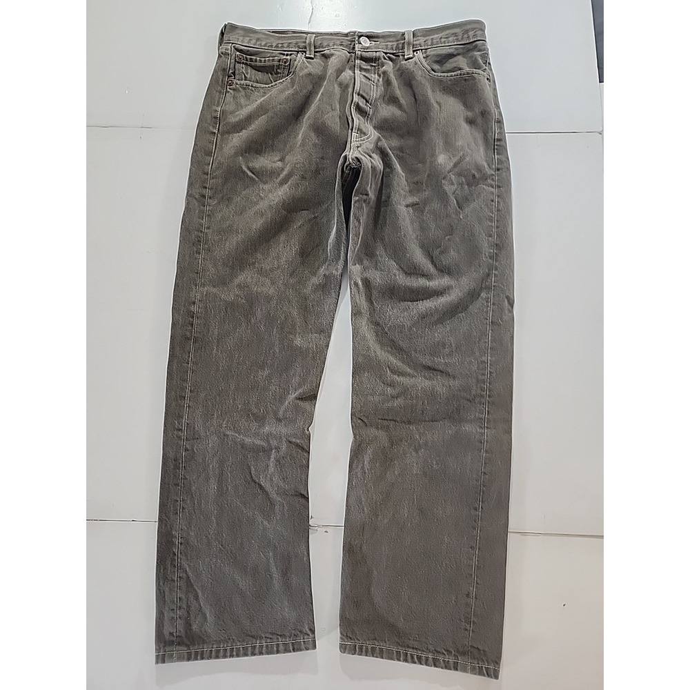 Levi's‎ 501 Men's Jeans 36x32 Sage Green Original Straight Fit Button Fly Mexico